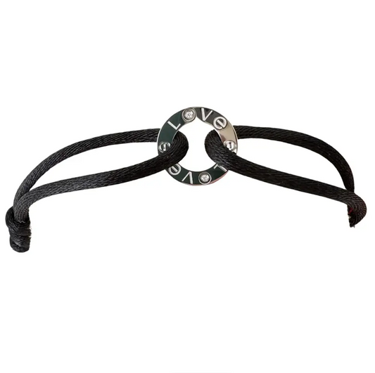 Bracelet Cartier Love Cord en or blanc et diamants