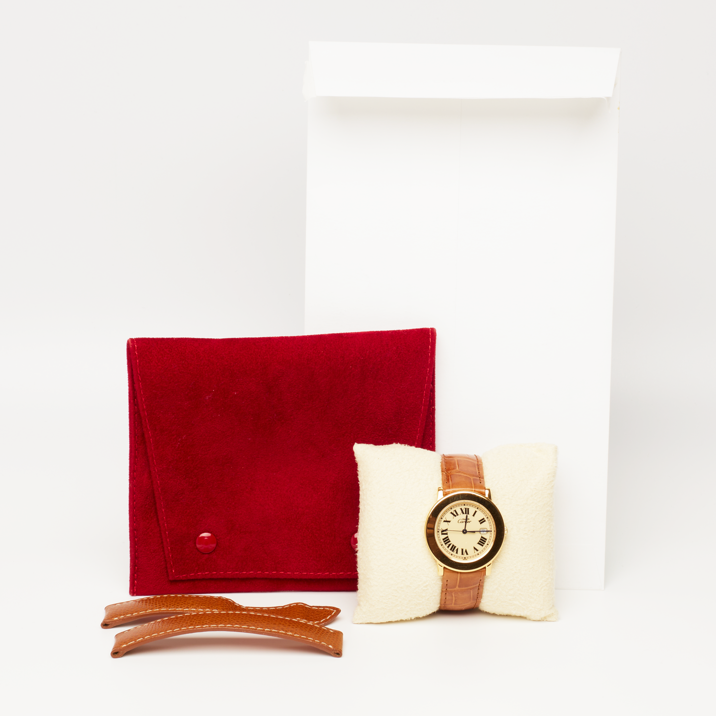 Cartier Must de Cartier Ronde Solo watch with Alligator strap