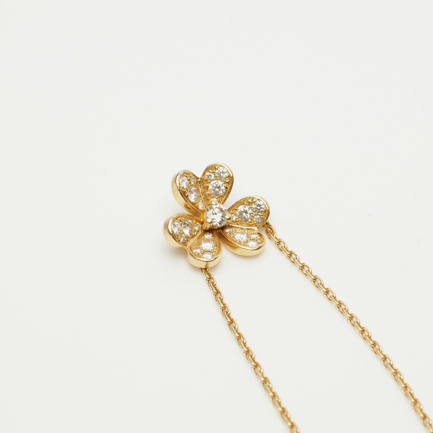 Van Cleef & Arpels Frivole pavé bracelet in yellow gold and diamonds