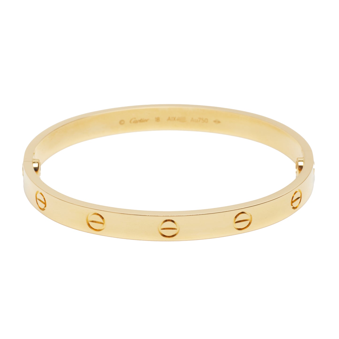 Bracelet Cartier Love Classique en or jaune taille 18