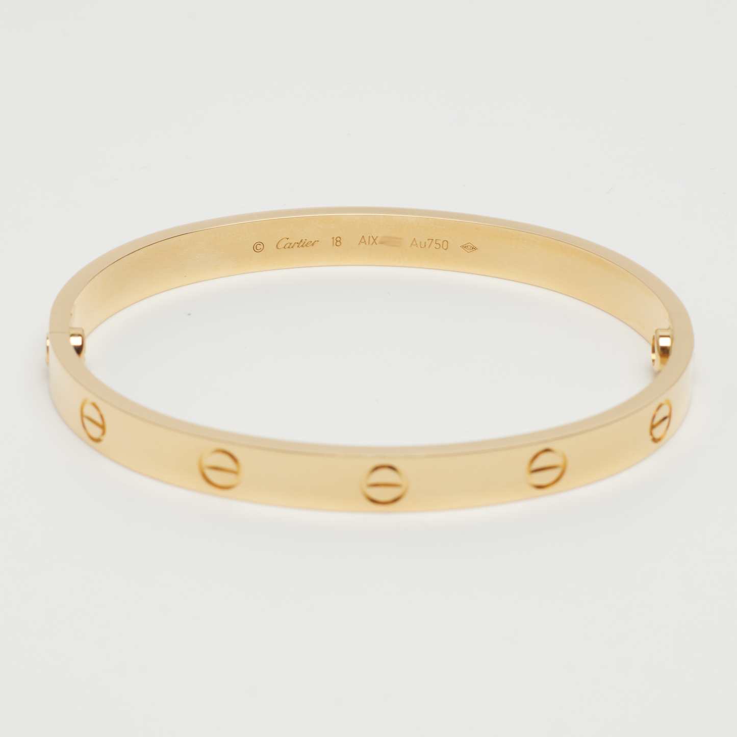 Bracelet Cartier Love Classique en or jaune taille 18