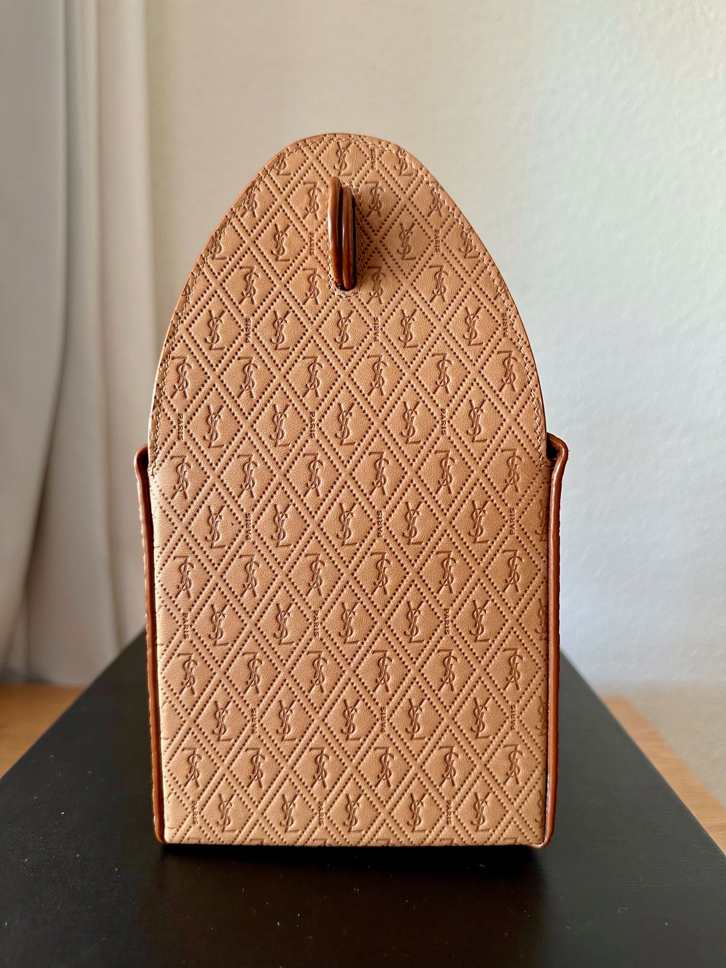 Sac Saint Laurent Take Away (Happy Meal) en cuir camel