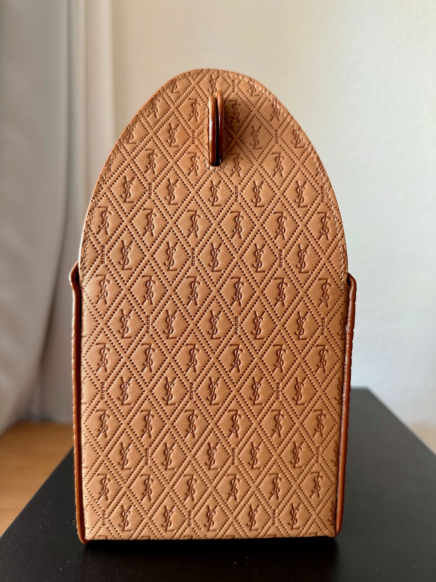Sac Saint Laurent Take Away (Happy Meal) en cuir camel