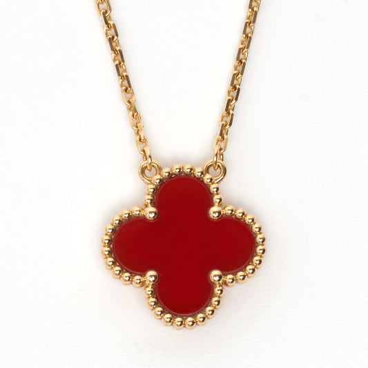 Collier Van Cleef & Arpels Vintage Alhambra cornaline en or jaune