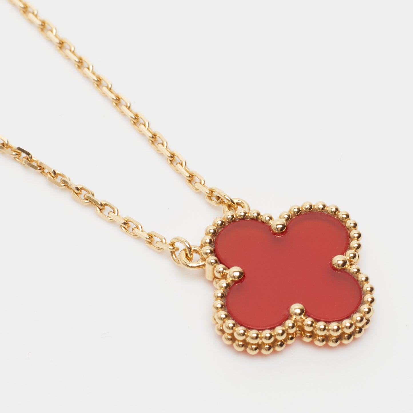 Van Cleef & Arpels Vintage Alhambra white mother-of-pearl necklace in yellow gold 2