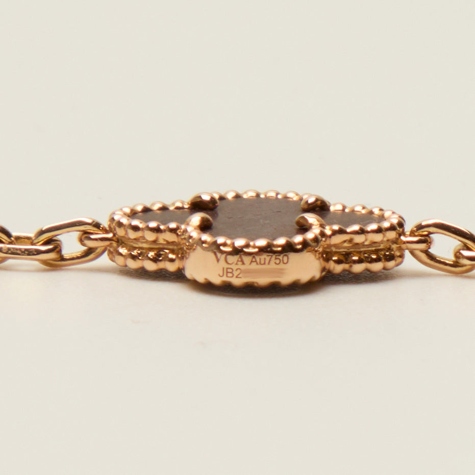 Bracelet Vintage Alhambra 5 motifs Bois d'amourette Letterwood LIMITED EDITION