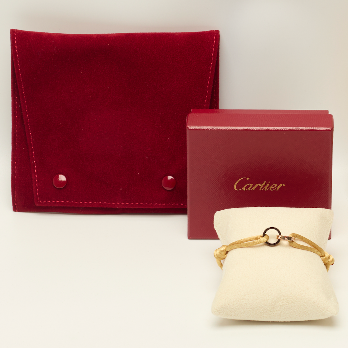 Bracelet Cartier Love Cord en or rose et céramique noir
