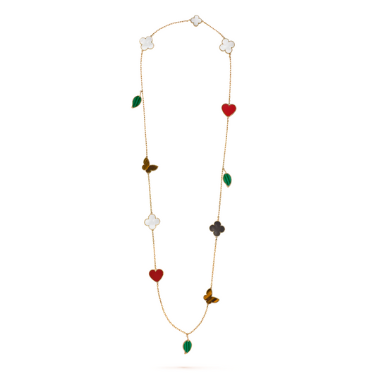 Sautoir Van Cleef & Arpels Lucky Alhambra 12 motifs en or jaune VCARD80100
