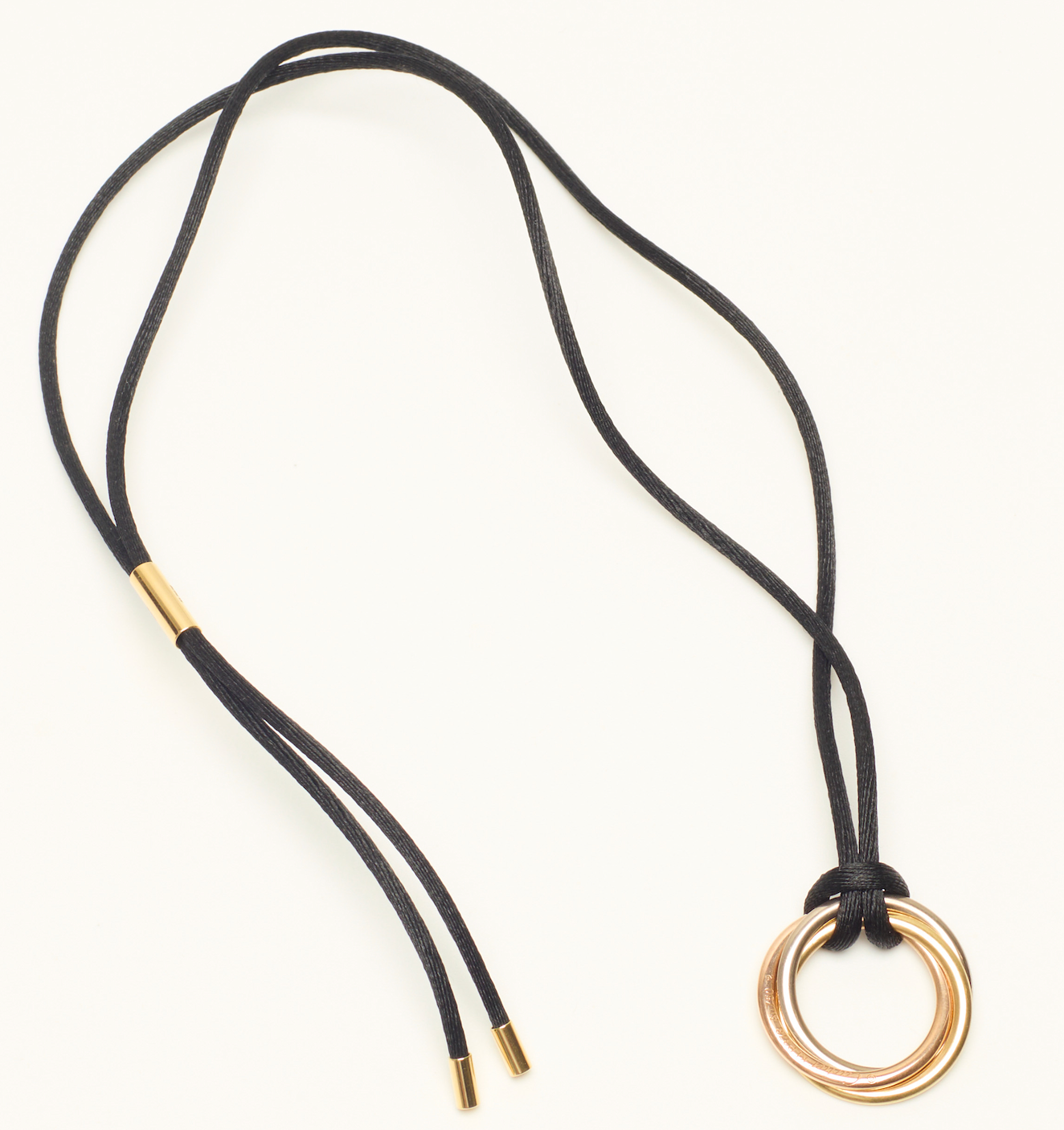 Collier Cartier Trinity Cord en or rose, jaune et blanc