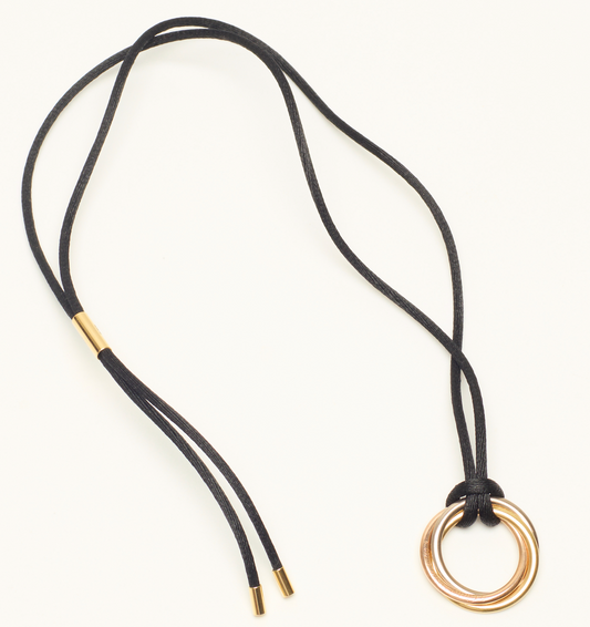 Collier Cartier Trinity Cord en or rose, jaune et blanc