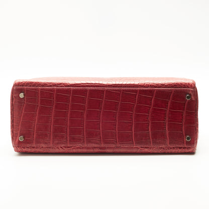 Hermès Kelly 35 Crocodile Niloticus bag burgundy