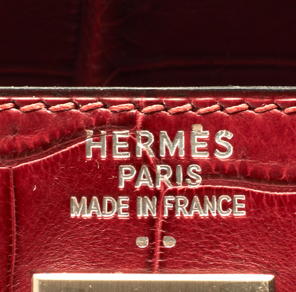 Hermès Kelly 35 Crocodile Niloticus bag burgundy