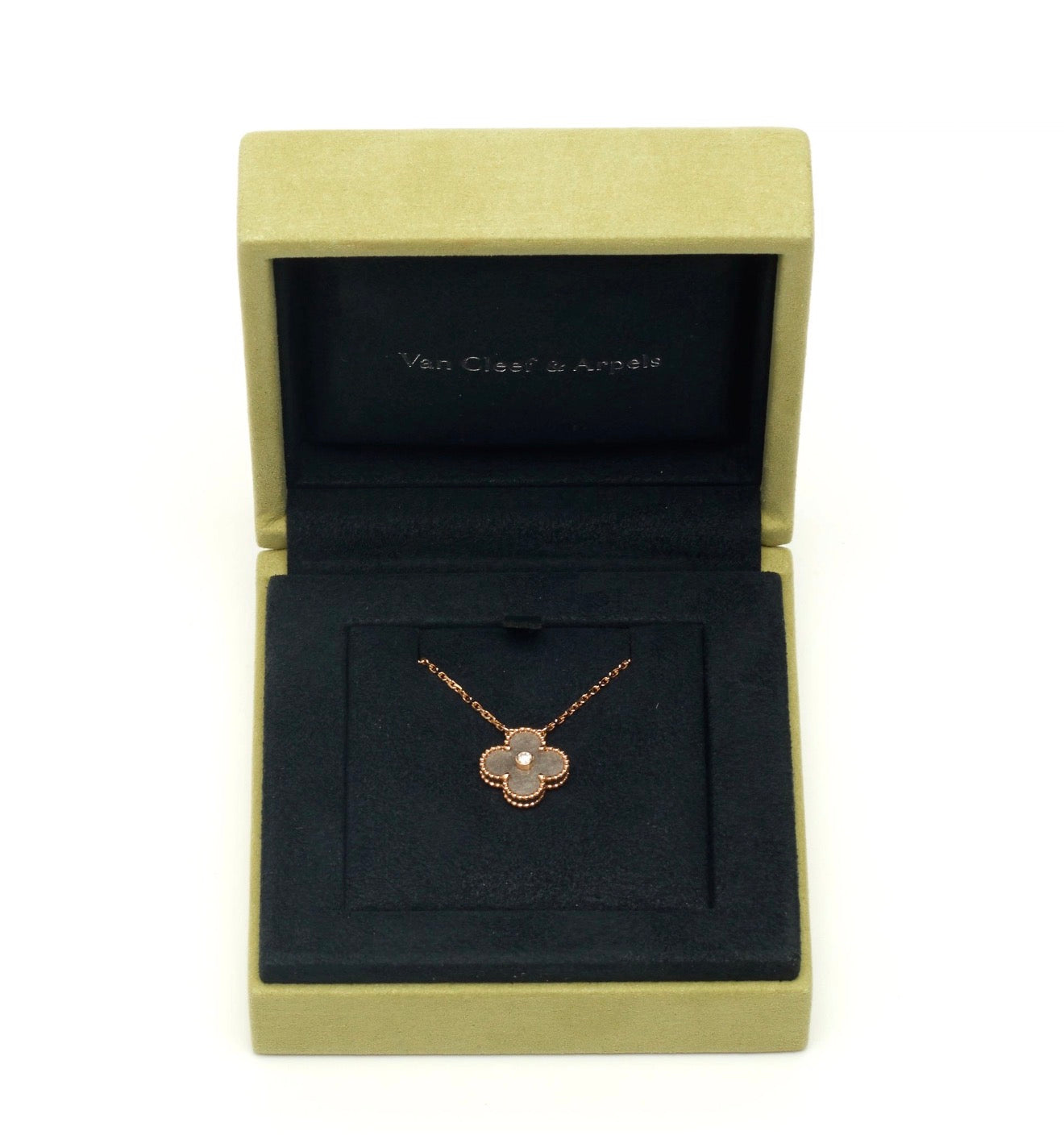 Van Cleef & Arpels Silver Obsidian Holiday Pendant Necklace 2023