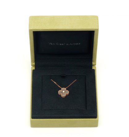 Van Cleef & Arpels Silver Obsidian Holiday Pendant Necklace 2023