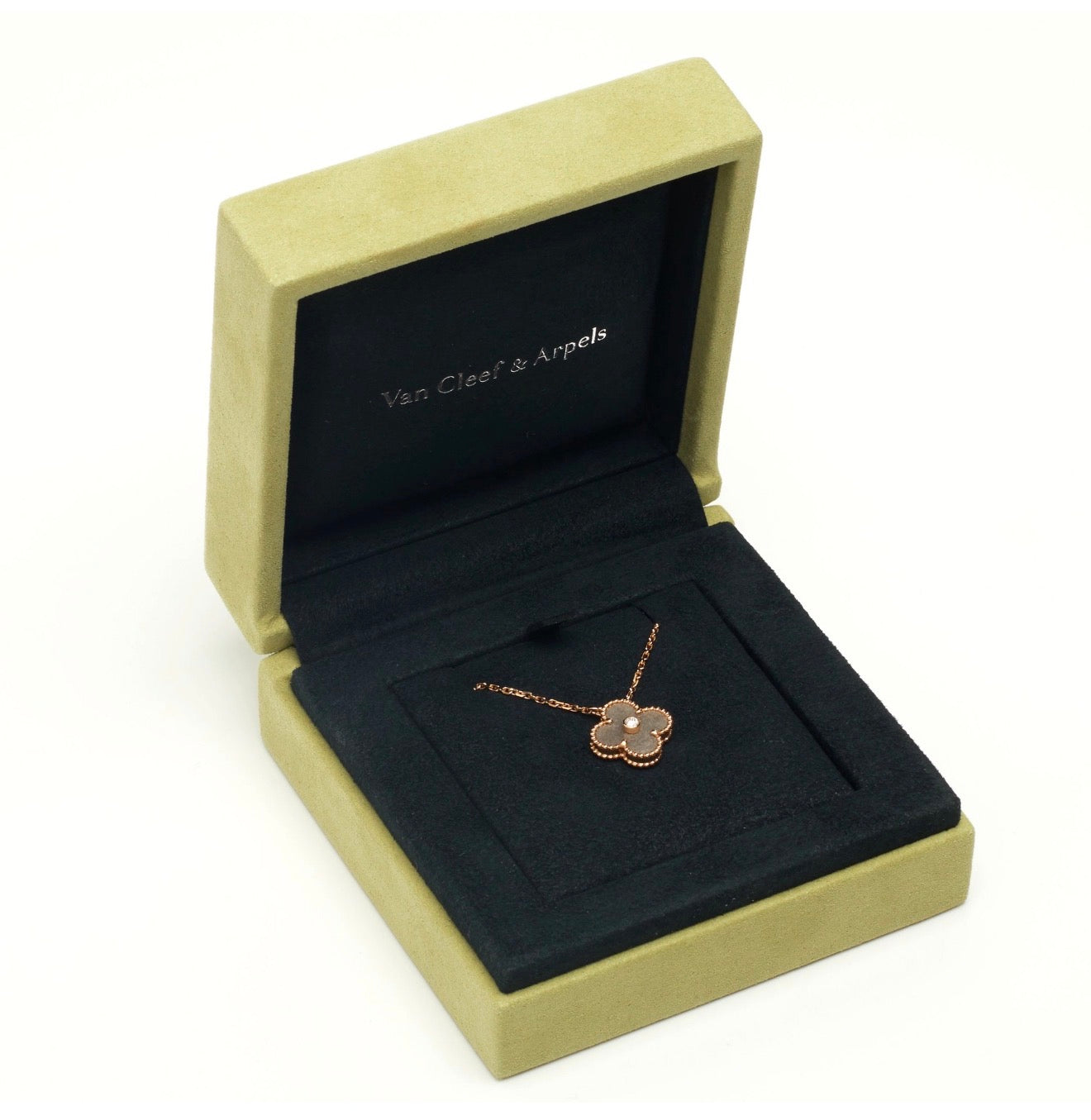Van Cleef & Arpels Silver Obsidian Holiday Pendant Necklace 2023