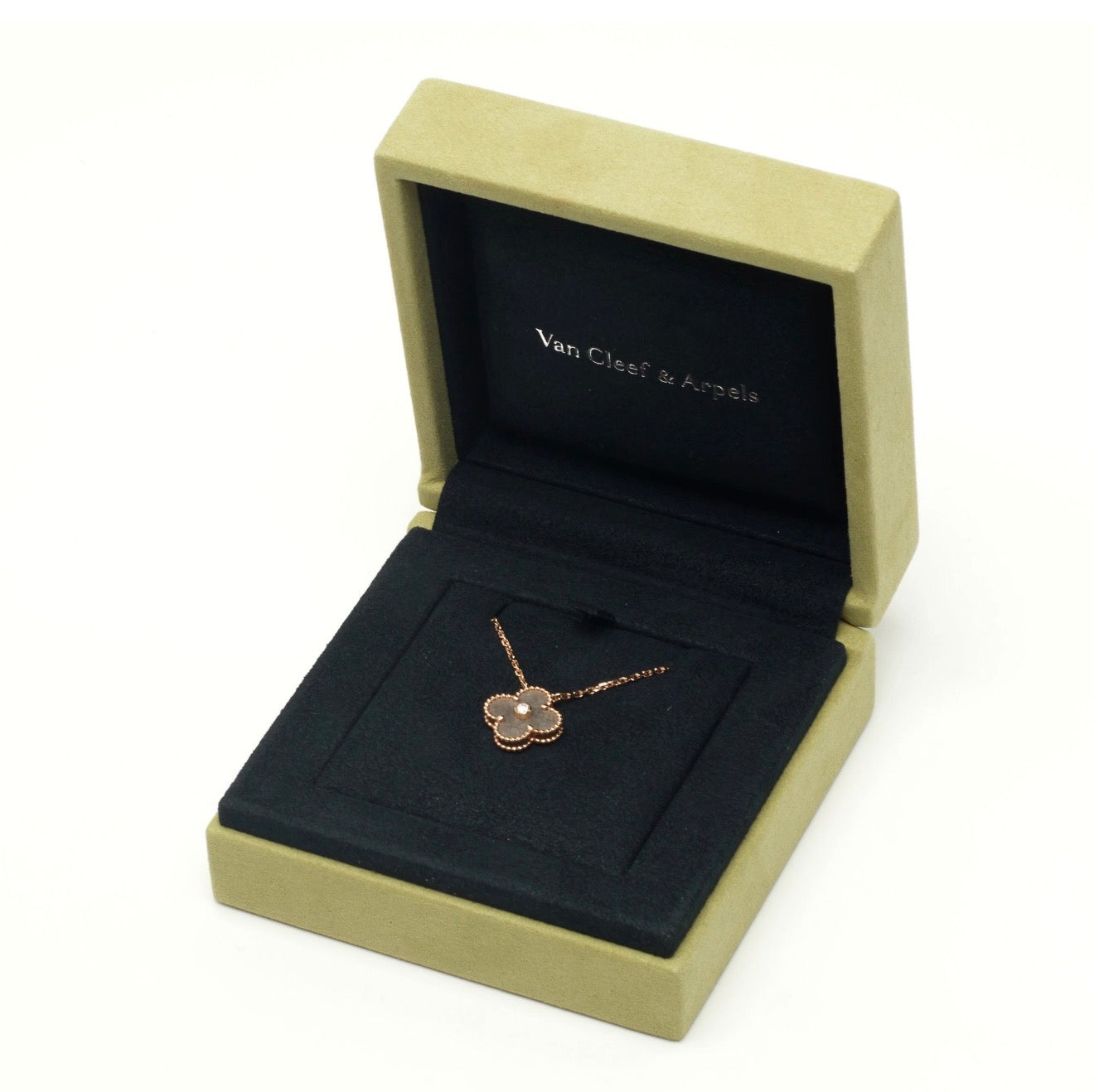 Van Cleef & Arpels Silver Obsidian Holiday Pendant Necklace 2023