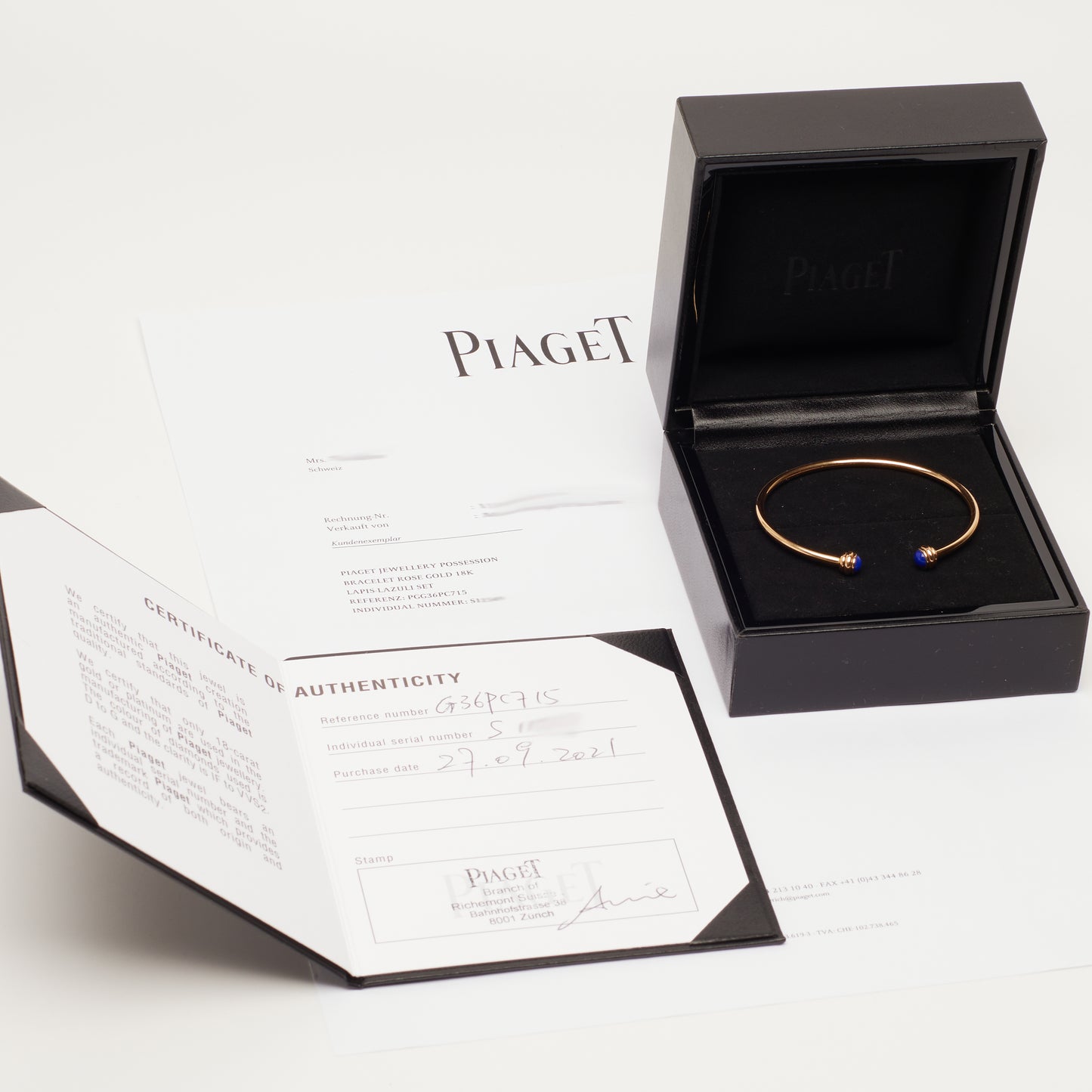 Bracelet Piaget Possession en or rose et Lapis Lazuli