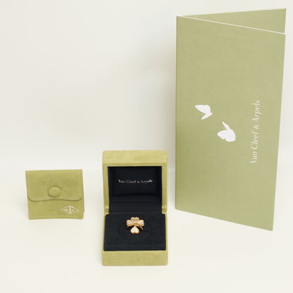 Bague Van Cleef & Arpels Sweet Hearts en or jaune, diamant et nacres