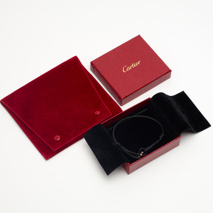 Bracelet Cartier Love Cord en or blanc et céramique noir