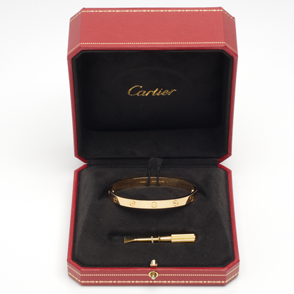 Bracelet Cartier Love Classique en or jaune taille 18