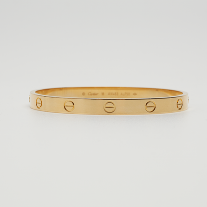 Bracelet Cartier Love Classique en or jaune taille 18
