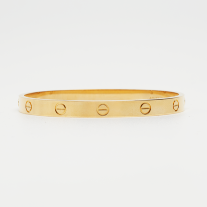 Bracelet Cartier Love Classique en or jaune taille 18