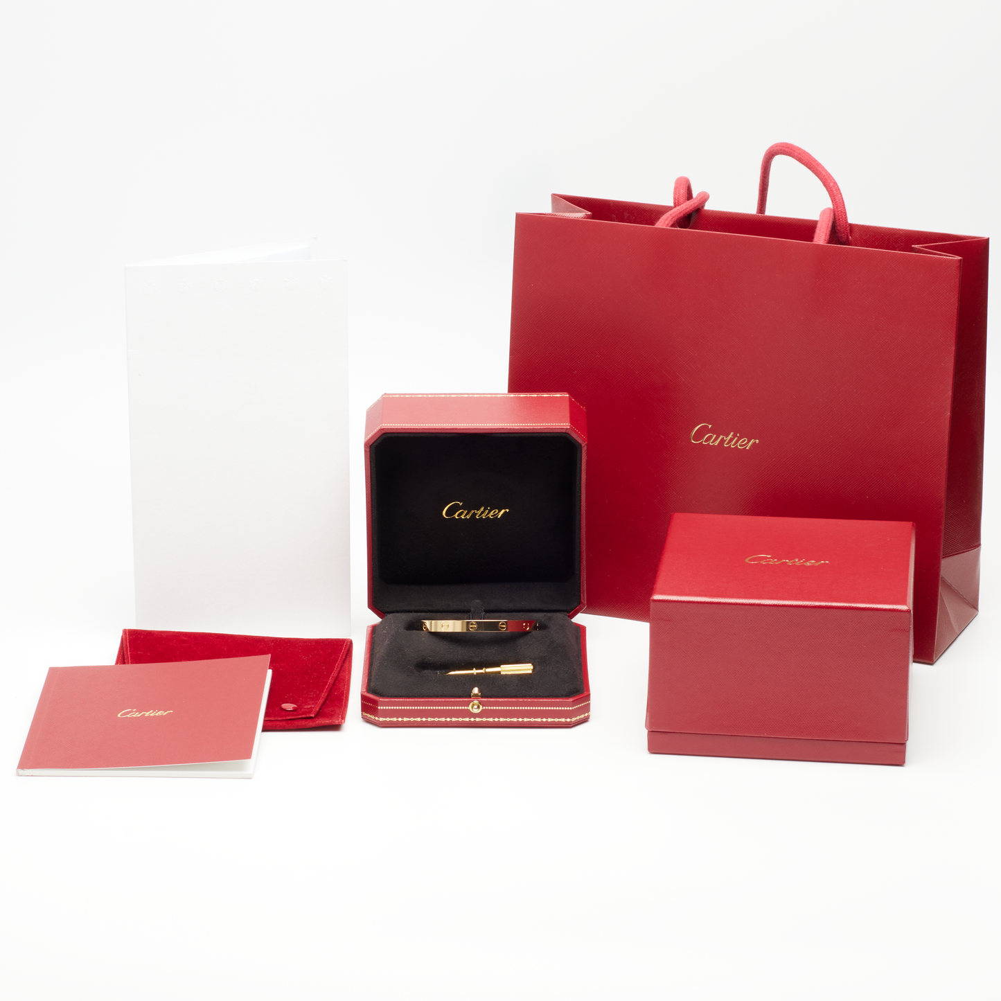 Bracelet Cartier Love Classique en or jaune taille 18