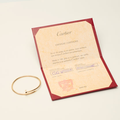 Bracelet Cartier Juste Un Clou en or jaune taille 15