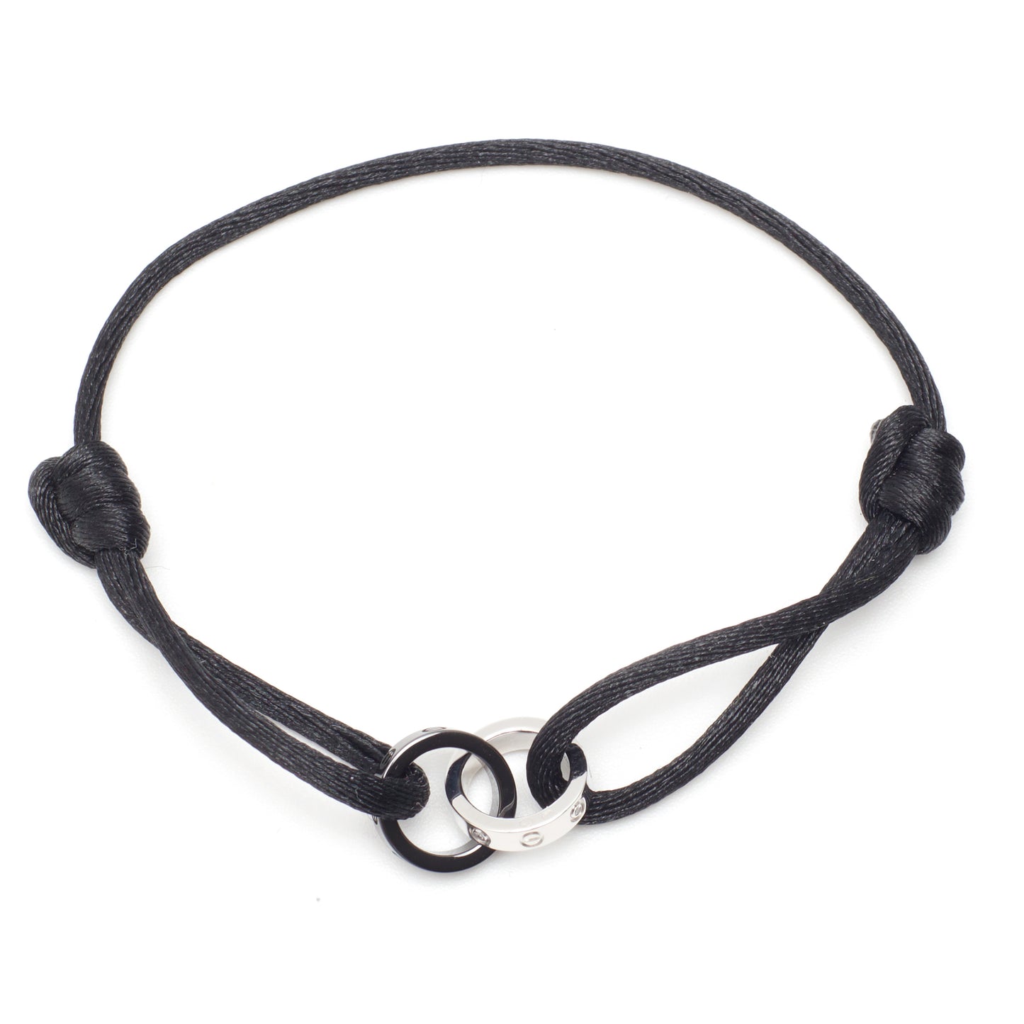 Bracelet Cartier Love Cord en or blanc et céramique