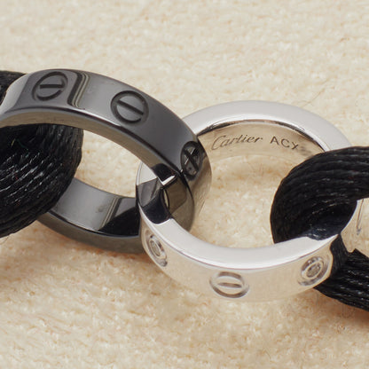 Bracelet Cartier Love Cord en or blanc et céramique