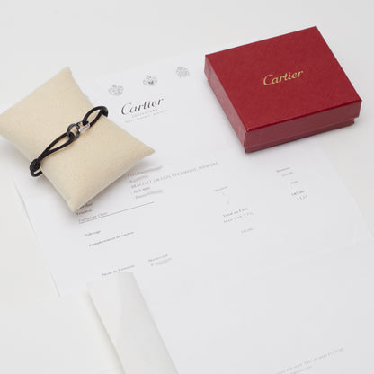 Bracelet Cartier Love Cord en or blanc et céramique