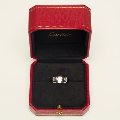 Bague Cartier Love Classique en or blanc et diamant taille 51