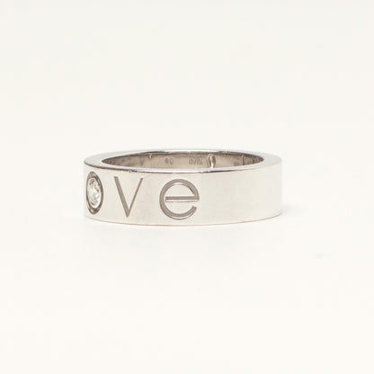 Bague Cartier Love Classique en or blanc et diamant taille 51
