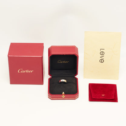 Bague Cartier Love Classique en or blanc et diamant taille 51