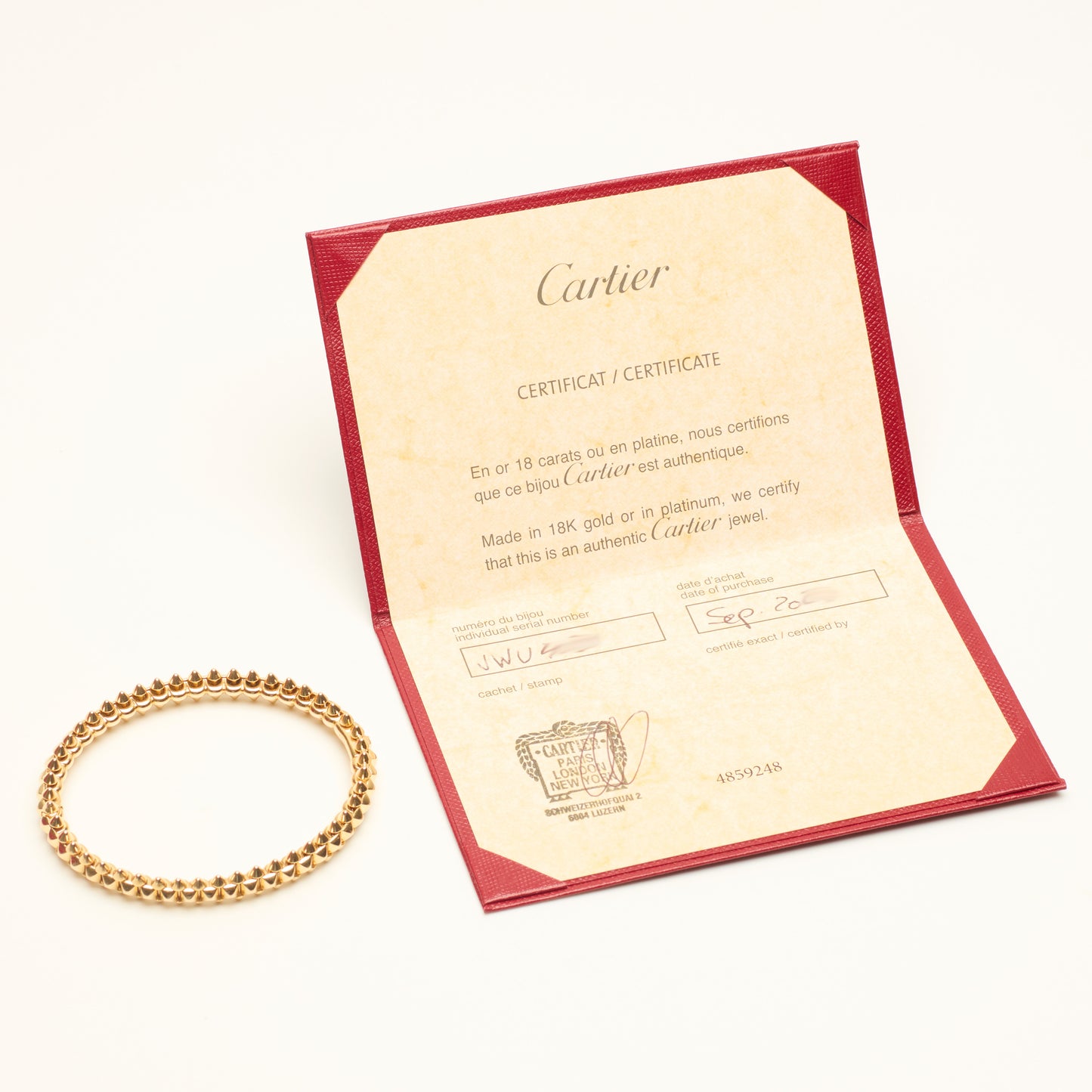 Bracelet Cartier Clash Medium en or rose taille 17