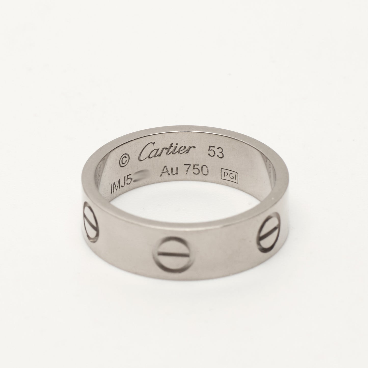 Bague Cartier Love Classique en or blanc taille 53