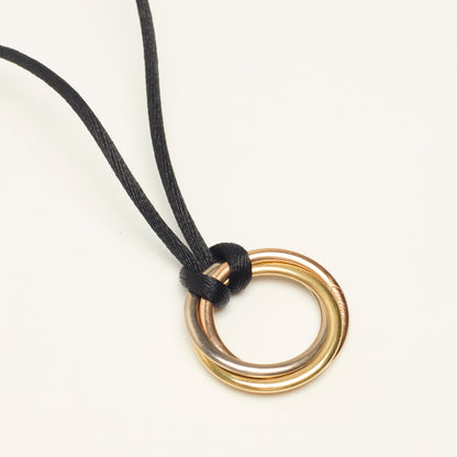 Collier Cartier Trinity Cord en or rose, jaune et blanc
