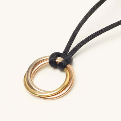 Collier Cartier Trinity Cord en or rose, jaune et blanc