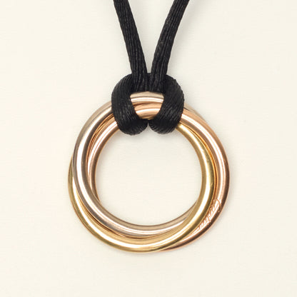 Collier Cartier Trinity Cord en or rose, jaune et blanc