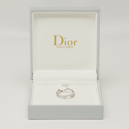 Bague Dior Bois de rose en or blanc et diamants taille 56