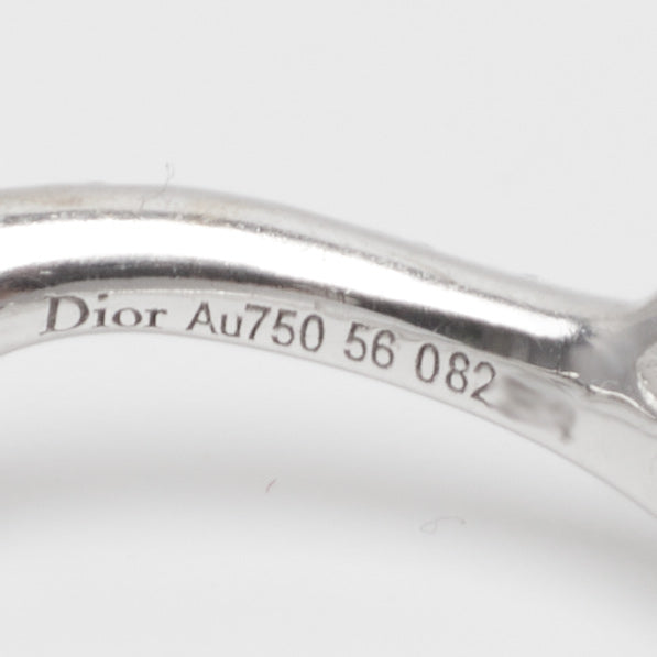 Bague Dior Bois de rose en or blanc et diamants taille 56
