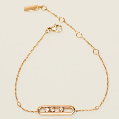 Bracelet Messika Baby Move en or rose et diamants