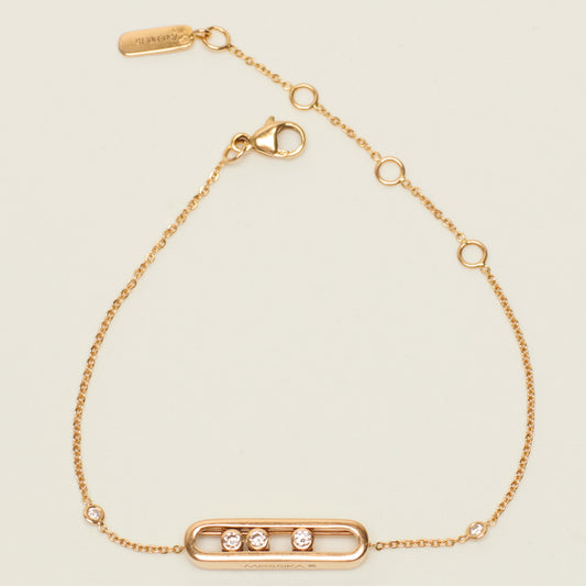 Bracelet Messika Baby Move en or rose et diamants