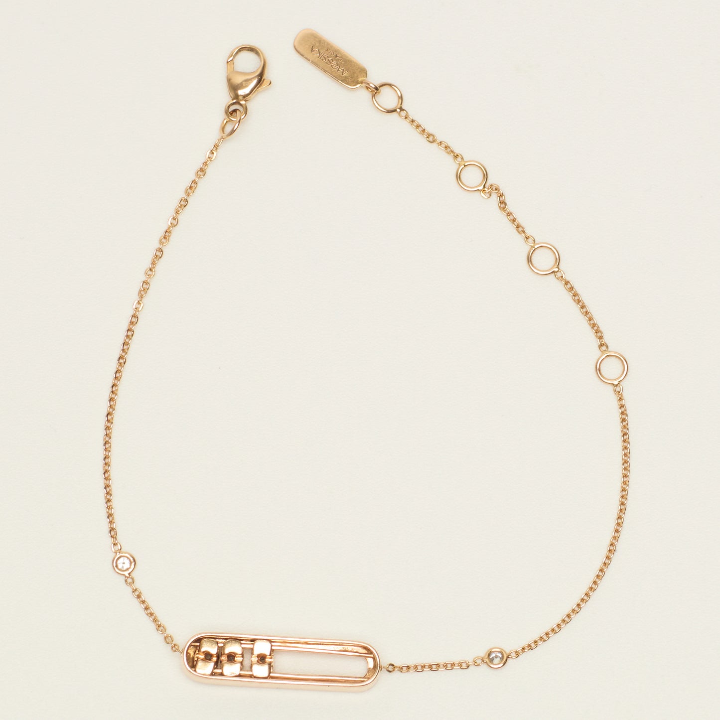 Bracelet Messika Baby Move en or rose et diamants