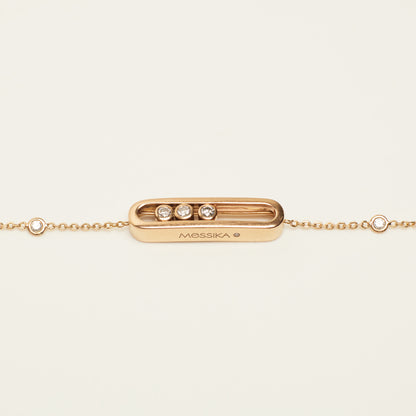 Bracelet Messika Baby Move en or rose et diamants