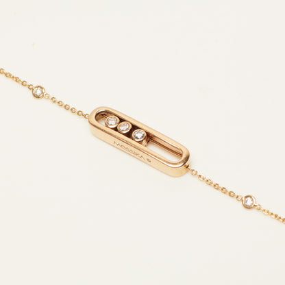Bracelet Messika Baby Move en or rose et diamants