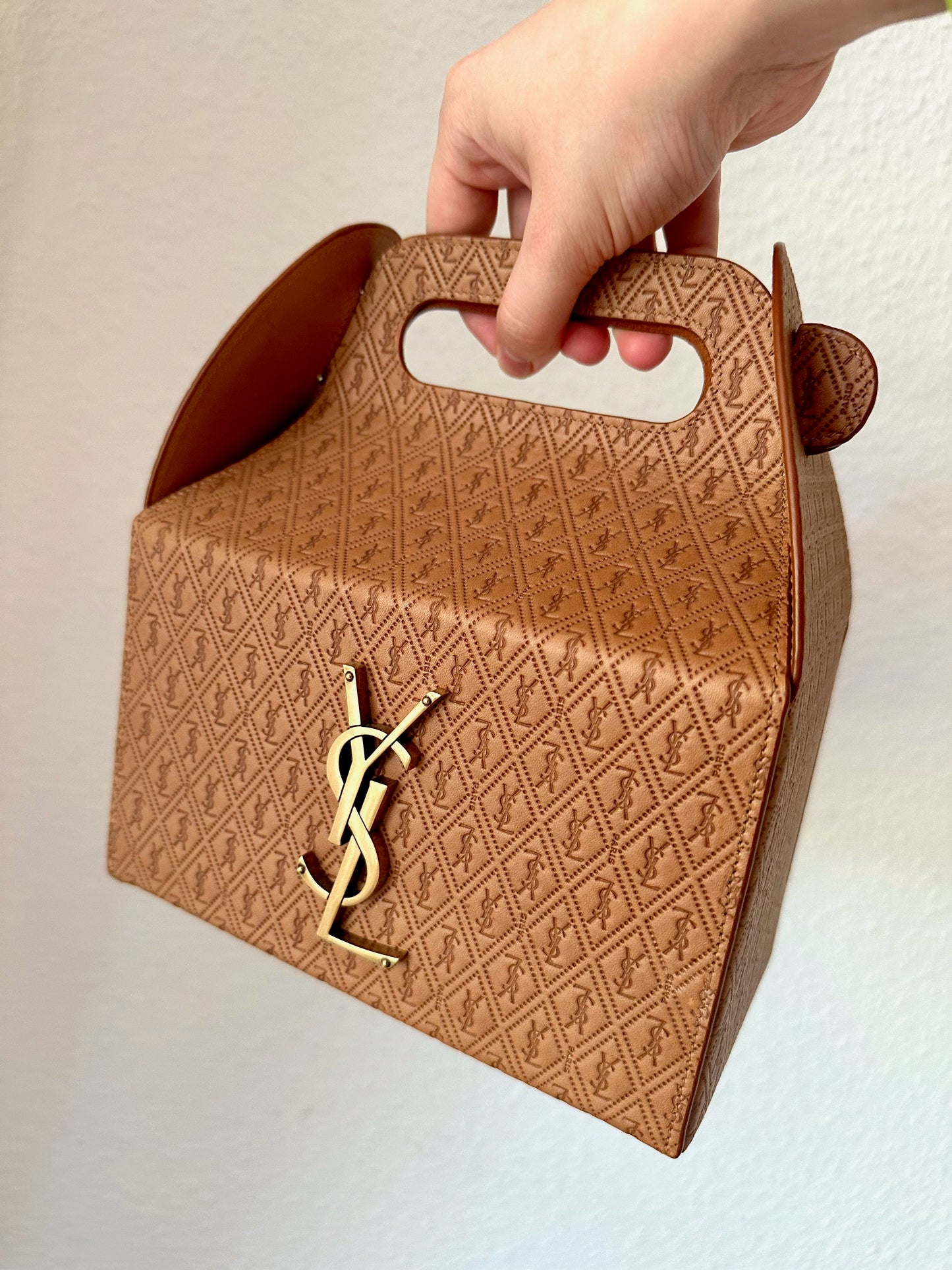Saint Laurent Take Away (Happy Meal) bag in camel leather