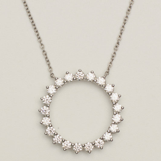 Collier Tiffany & Co Open Circle diamants en platine