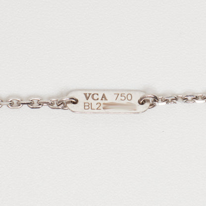 Collier Van Cleef & Arpels Alhambra Holiday Pendant diamant nacre blanche en or blanc