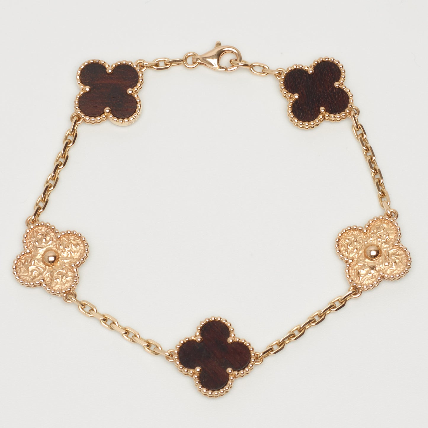 Bracelet Vintage Alhambra 5 motifs Bois d'amourette Letterwood LIMITED EDITION